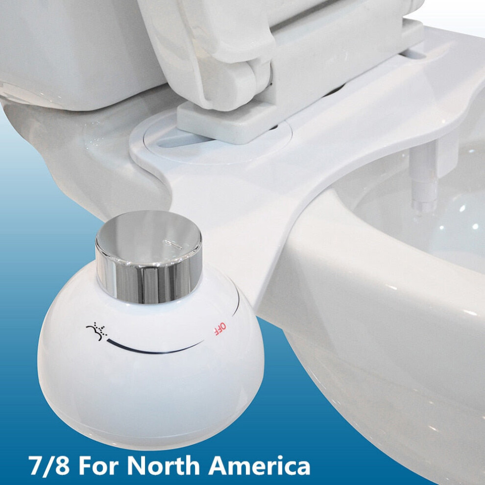 (North AMerica) Ultra Thin Non-Electric Bidet Toilet Seat Dual Nozzle Sprayer