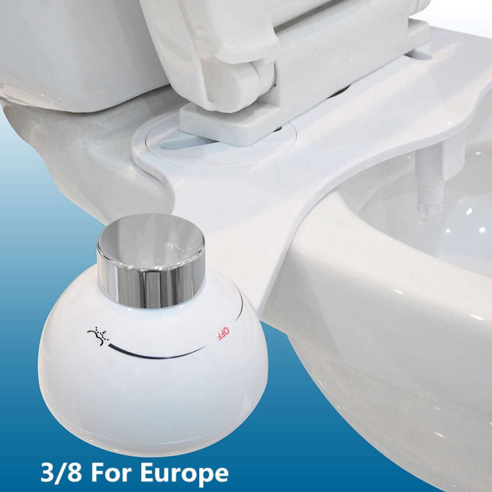 (Europe) Ultra Thin Non-Electric Bidet Toilet Seat Dual Nozzle Sprayer