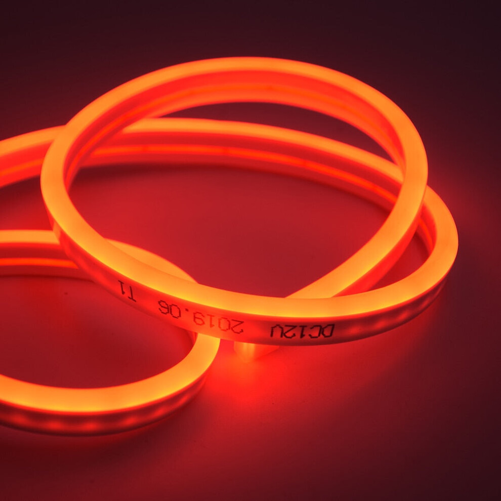 (Red, 1M) DIY Christmas Holiday Decoration Flexible LED Strip 6mm Narrow Neon light