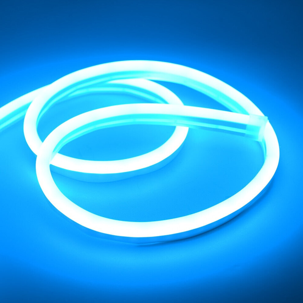 (Ice Blue, 1M) DIY Christmas Holiday Decoration Flexible LED Strip 6mm Narrow Neon light