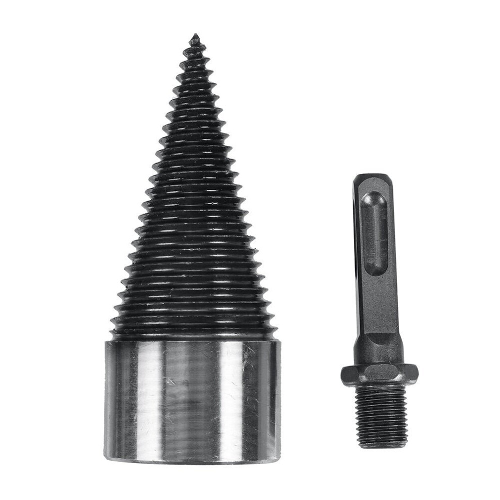 (A:Â SquareÂ Handle) 32mm Firewood Splitter Machine Drill Bit Wood Cone Punch Driver Square Round Hex Shank Drill Bit Split Drilling wood working Tool