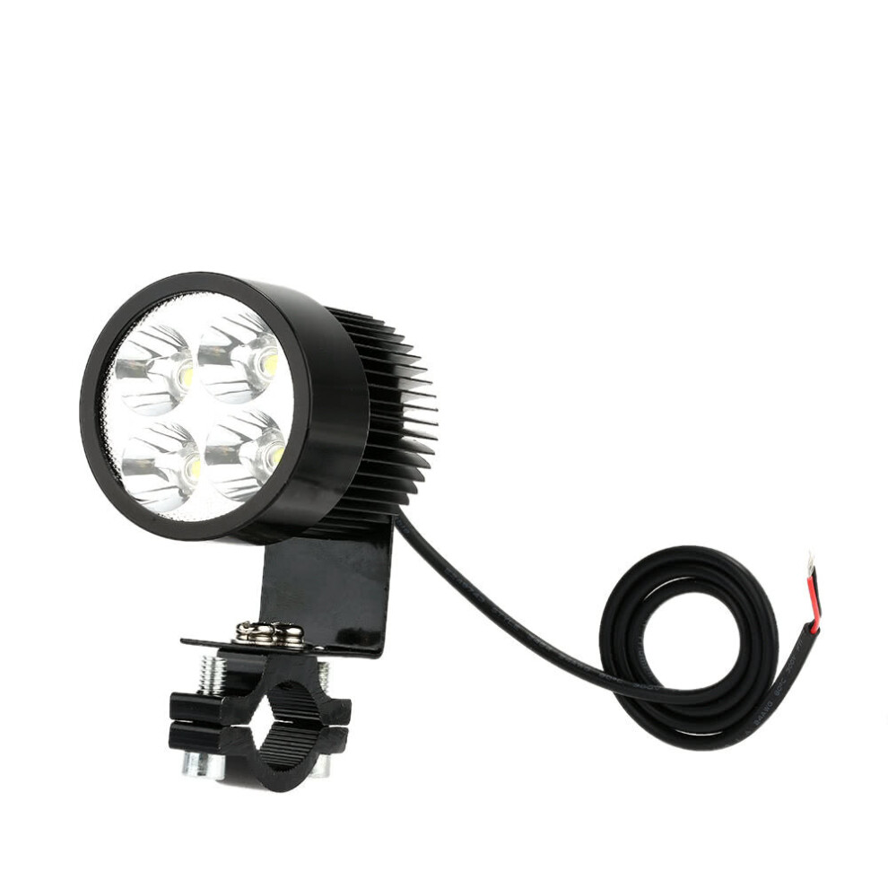12V-80V 20W Led Headlight Lamp Universal For Motorcycle E-Bike Black 3654657572617