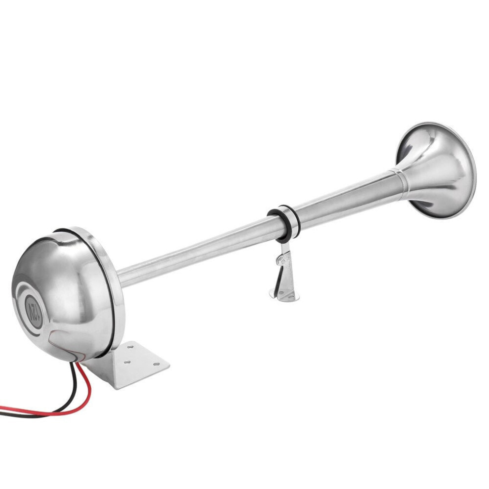 (24V) 180Db Boat Trumpet 12V/24V Electric Single Air Horn Marine Stainless Steel For Yacht Car Truck 3654657613051