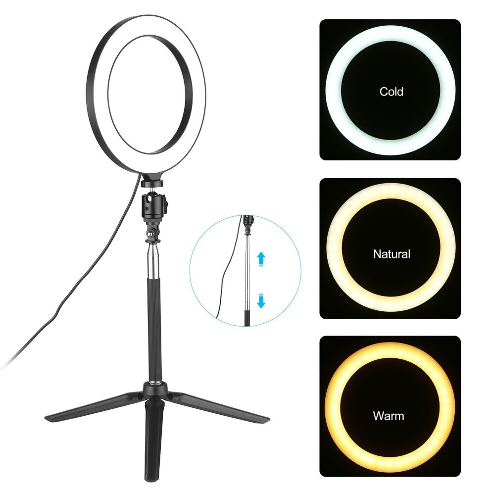 8Inch Ring With Adjustable Tripod Stand Dimmable Selfie Makeup Ringlights For Video Live Stream Photography Light 3654659370778