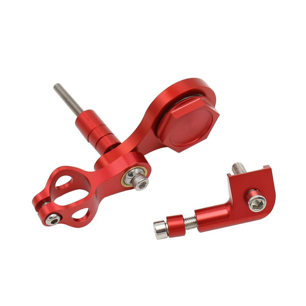 (Red) Damper Bracket Steering Mount Kit Motorcycle Stabilizer Mounting Replacement