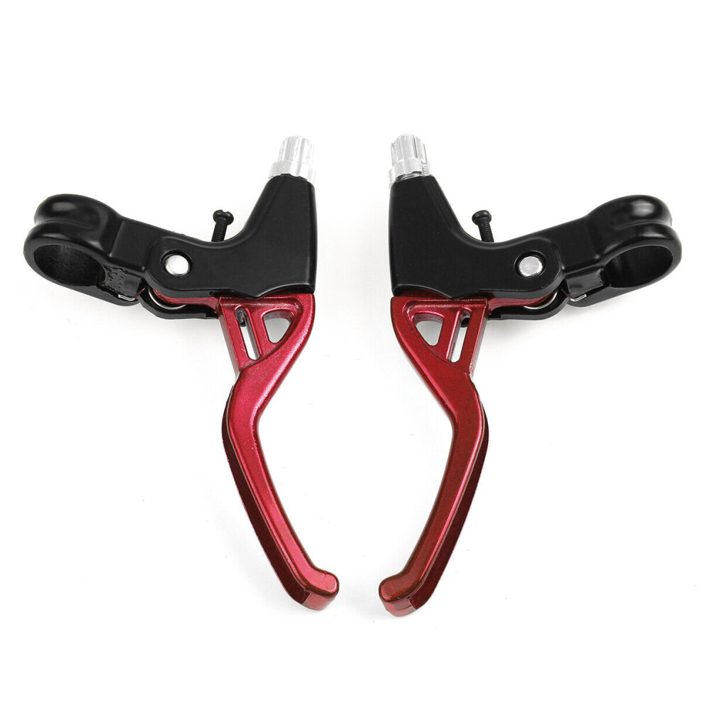 (Red) Bicycle V Bar Brake Levers Aluminum Alloy MTB BMX Road 1 Pair