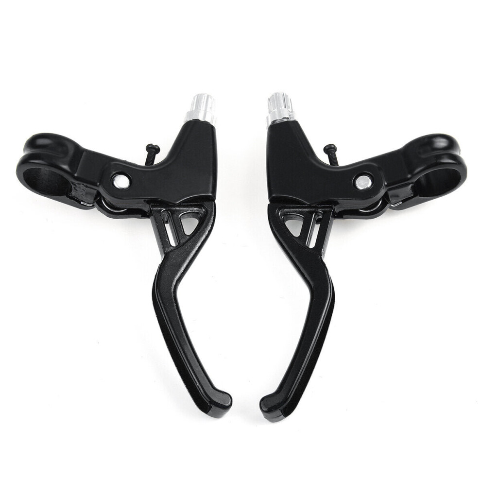 (Black) Bicycle V Bar Brake Levers Aluminum Alloy MTB BMX Road 1 Pair