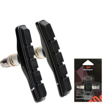 (Black) 1 Pair PROMEND Bicycle V Brake Pad Non-Slip Rubber Blocks All Weathers Noise Reduction Outdoor Riding Repair Tool