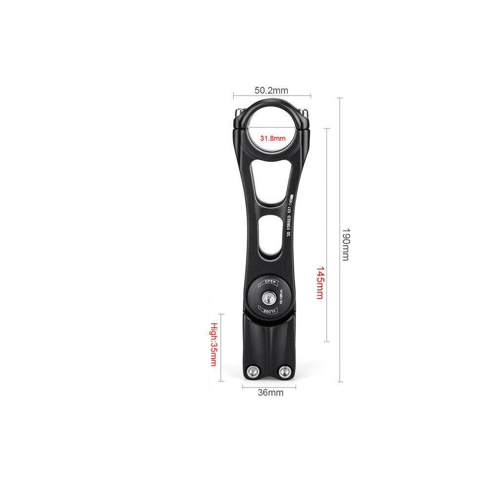 (31.8*145mm/1.25*5.71in) Bicycle Stem Adjustable Bike Handlebar Stem Clamp Fork Extender For MTB BMX Road Mountain Bike 31.8*90/110/145mm