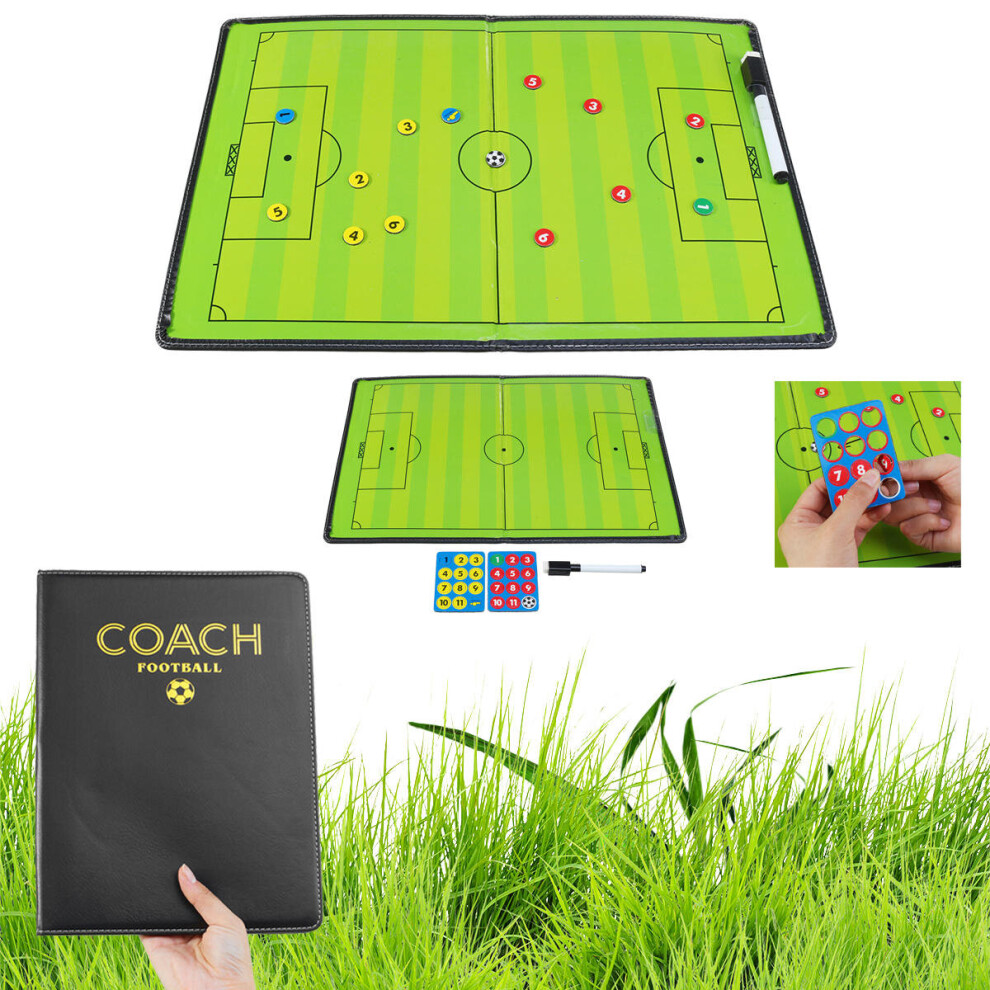 44x32cm Foldable Magnetic Coaching Training Board Tactical Soccer Football Teaching Kit