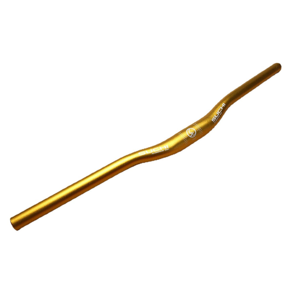 (Gold) 620mm Dia. 31.8mm Aluminium Alloy Ultra Lightweight Bicycle Mountain Bike Handlebar Flat Riser Bar For Fixed Gear Bikes