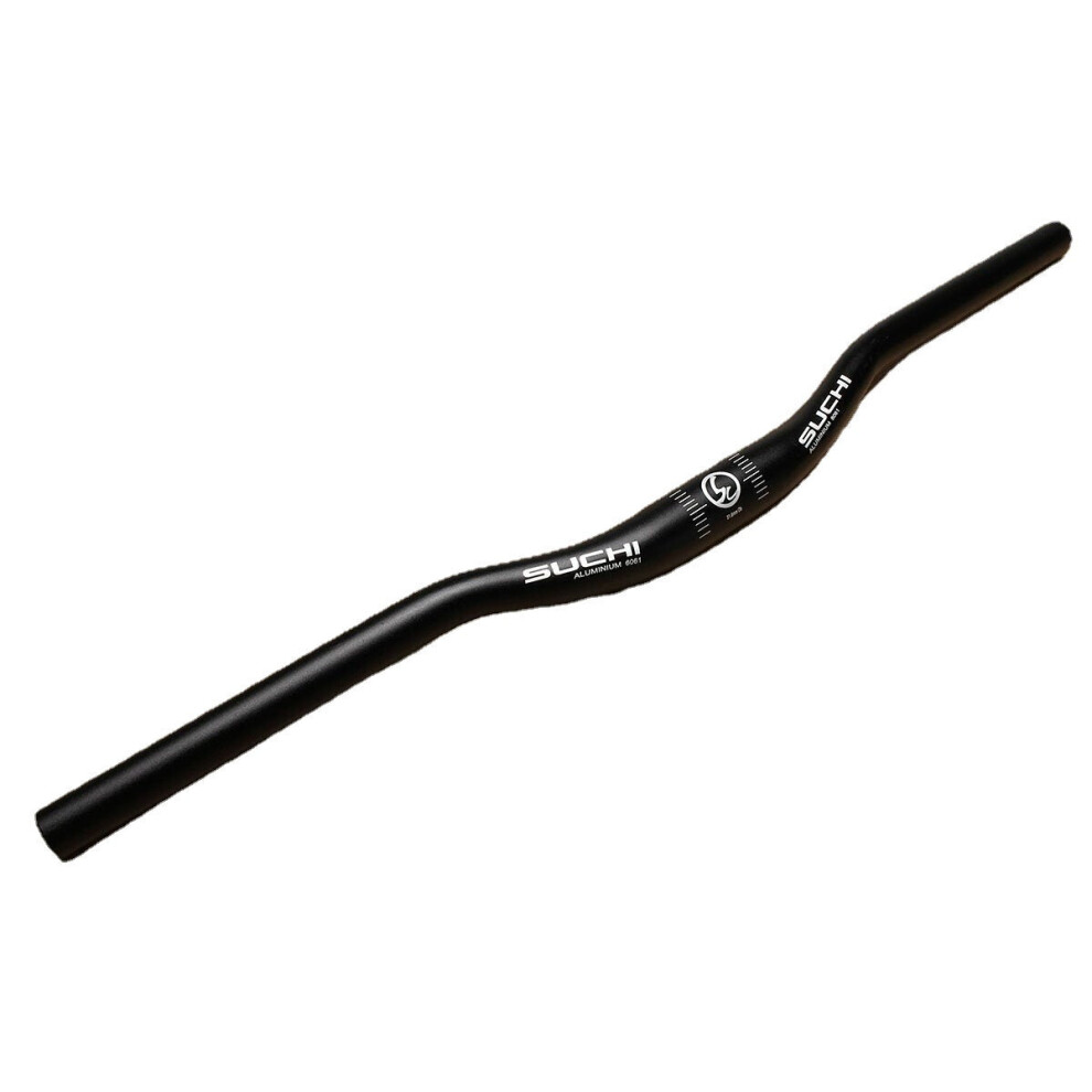(Black) 620mm Dia. 31.8mm Aluminium Alloy Ultra Lightweight Bicycle Mountain Bike Handlebar Flat Riser Bar For Fixed Gear Bikes