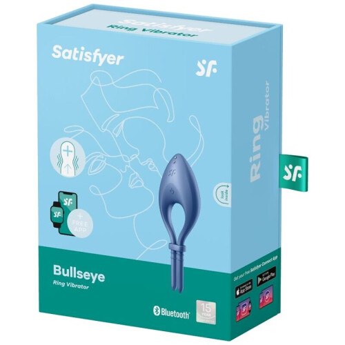 SATISFYER BULLSEYE RING VIBRATOR - BLUE 2