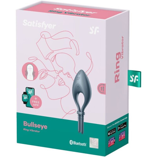 SATISFYER BULLSEYE RING VIBRATOR - GREY 2