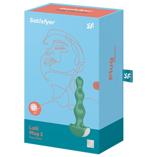 SATISFYER LOLLI PLUG 2 PLUG VIBRATOR - GREEN 2