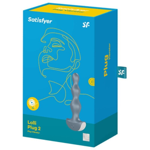 SATISFYER LOLLI PLUG 2 PLUG VIBRATOR - GREY 2