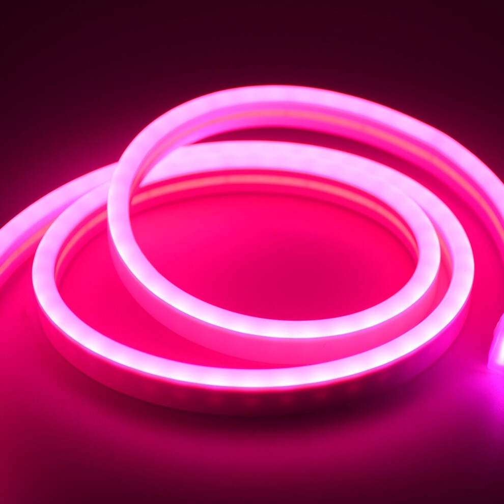 (Rose Red, 5M) DIY Christmas Holiday Decoration Flexible LED Strip 6mm Narrow Neon light