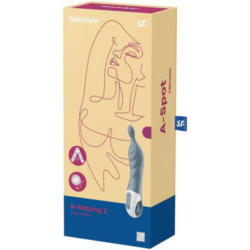 SATISFYER A-MAZING 2 A-SPOT VIBRATOR - GREY 2
