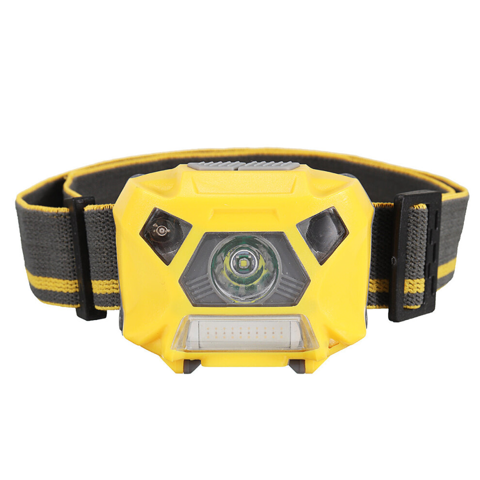 (Yellow) 1000LM Cycling Bike Headlamp USB Rechargeable Sensor High Bright Bicycle Running Fishing Headlight