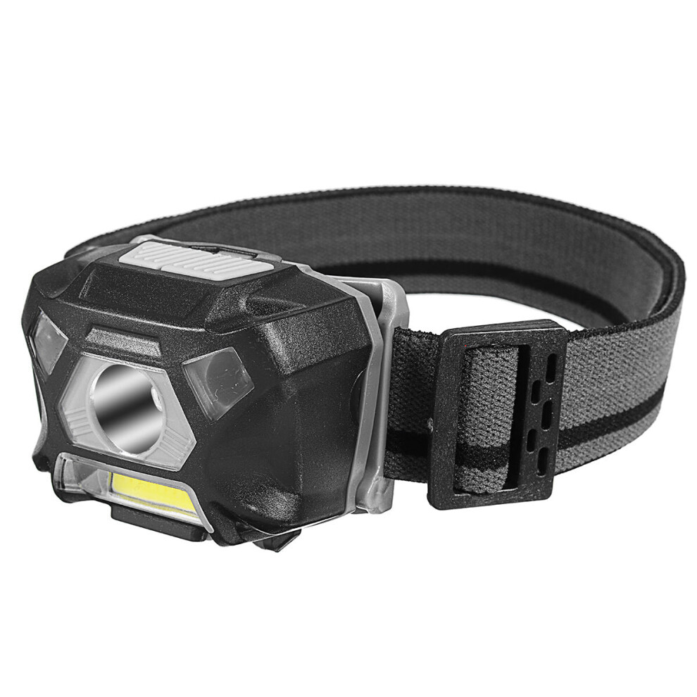 (Black) 1000LM Cycling Bike Headlamp USB Rechargeable Sensor High Bright Bicycle Running Fishing Headlight