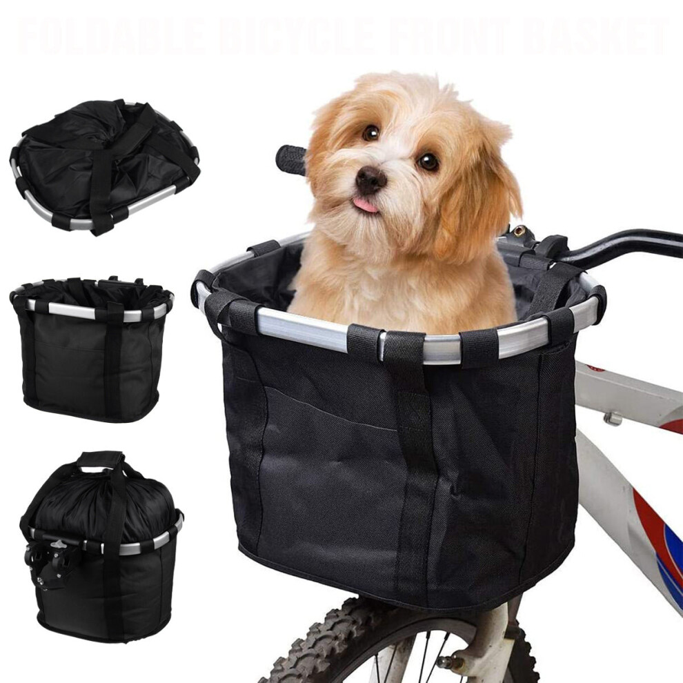 Bicycle Front Basket Bike Handlebar Basket Pet Dog Carrier