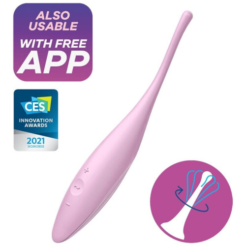 SATISFYER TWIRLING JOY CLIT TIP STIMULATING - PINK