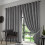 Keswick Eyelet Curtains Pewter 46" x 54" 1
