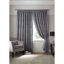 Tivoli Tape Top Curtains Silver 90" x 108"