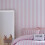 Stripe Tease Wallpaper White & Pink Sassy B 1
