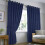 Tivoli Eyelet Curtains Navy 46" x 90" 1