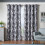 Malay Eyelet Curtains Charcoal 66" x 54" 1
