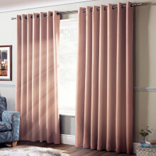Essential Blackouts Eyelet Curtains Pink 46" x 72"