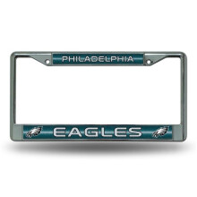 Rico Industries NFL Philadelphia Eagles Bling Chroom Kentekenplaats Frame met Glitter Accent , 6 x 12.25"