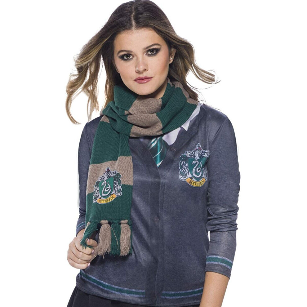 Rubies Rubie's Official Harry Potter House Deluxe Scarf, Costume Accessory Adults / Childs One Size Green