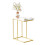 Table d'appoint moderne en forme de C Bureau d'appoint pour ordinateur portable Pierre frittée 1