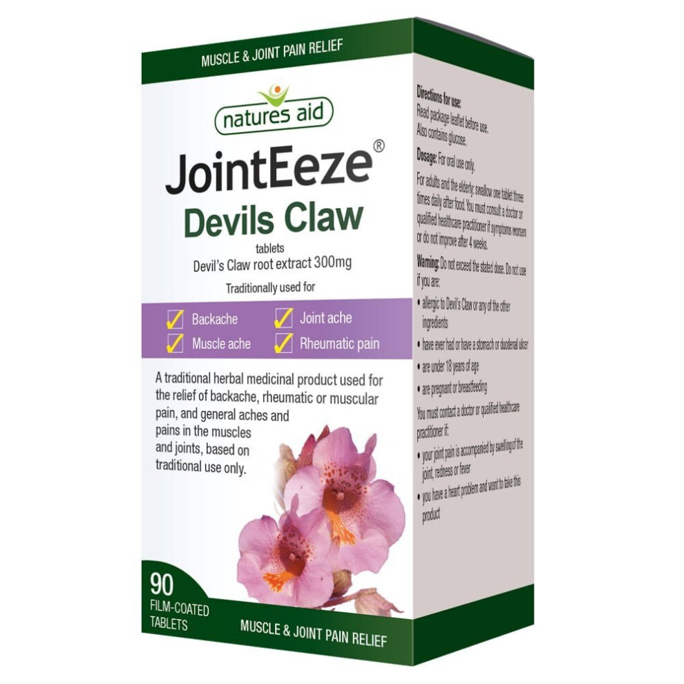 Natures Aid JointEeze Devil's Claw, 90 Tablets