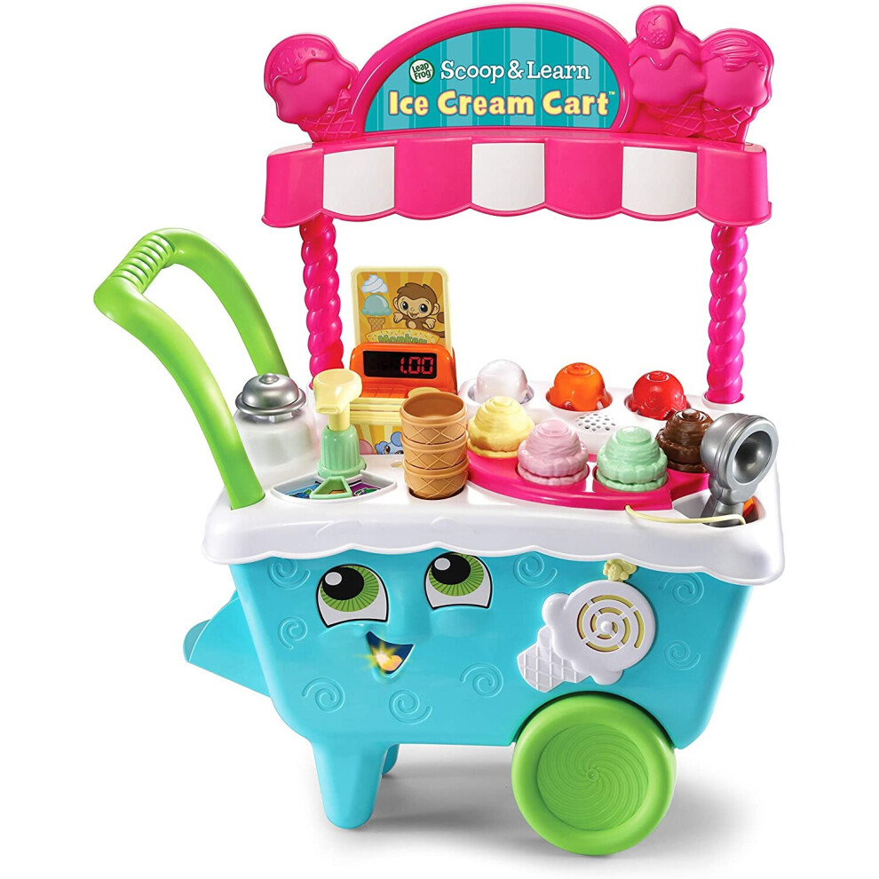 LeapFrog Scoop & Learn Ice Cream Cart, Toddler Toy for Role Play Fun, Educational Kids Toy for Interactive Play, Suitable for Girls and Boys Aged 2