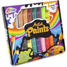 Grafix 16-7009 Set of 18 Paints for Arts and Crafts, Multi Coloured