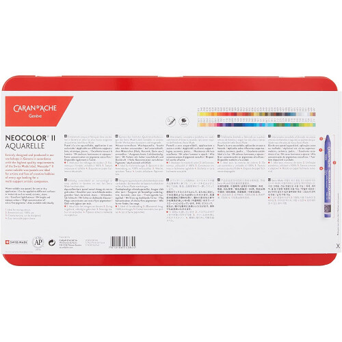 Caran Dache Metal tin with 84 Assorted Colours 2