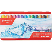 Caran Dache Metal tin with 84 Assorted Colours