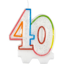 amscan 9900811 40th Birthday Candles Party Decoration 7.5cm-1 Pc
