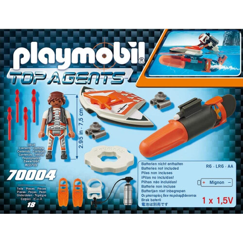 PLAYMOBIL PLAYMOBIL 70004 Top Agents Spy Team Underwater Wing Multi-Coloured 2