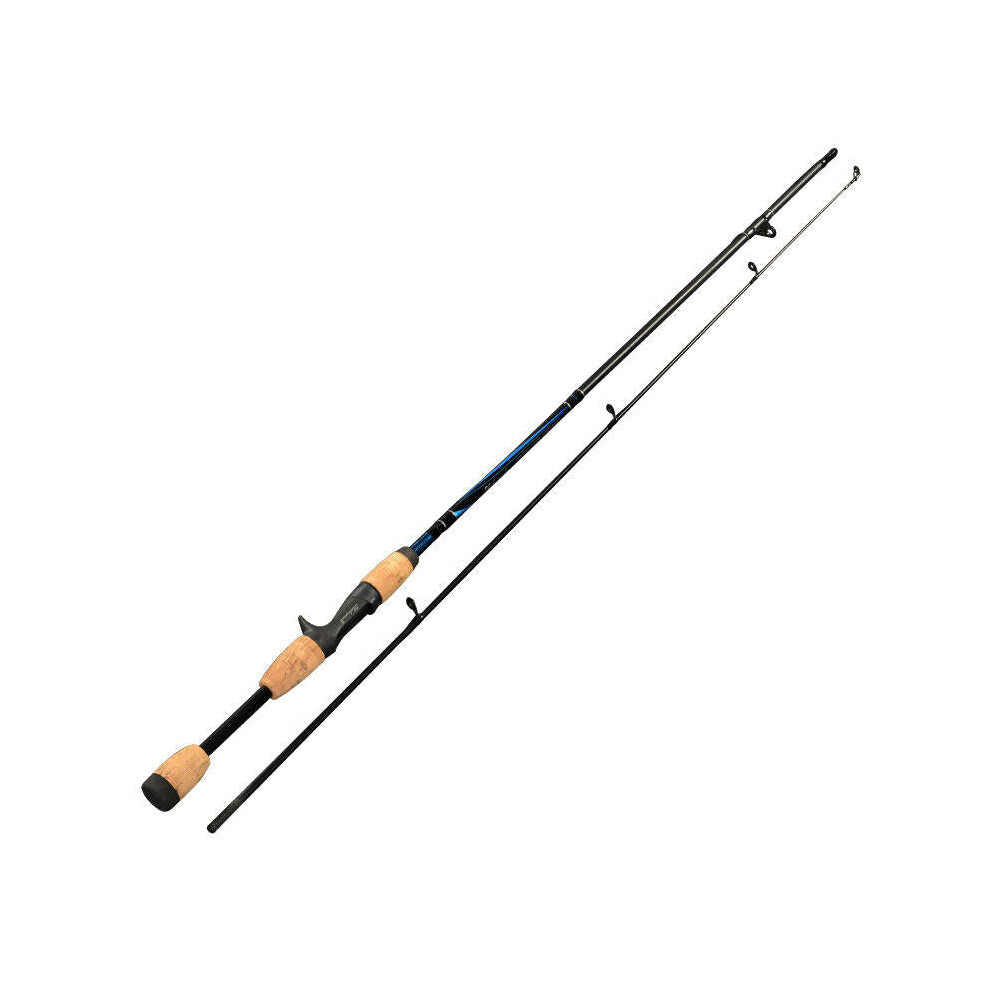 (casting rod) Carbon Fiber 1.8m 2 Section Spinning/Casting Fishing Rod Wooden Handle Fishing Pole