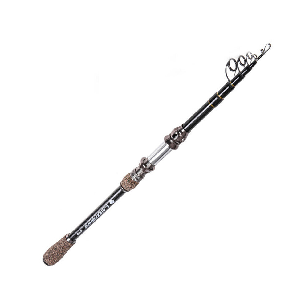 (1.8M) Carbon Fiber 1.8/2.1/2.4/2.7m Fishing Rod Handle Fishing Pole Travel Portable Telescopic Fishing