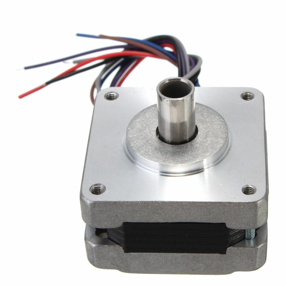 2Pcs 39MM Hollow Shaft Hybrids Stepper Motor 4 Phase 5 Wire Square 1.8 Degrees Stepper Motor