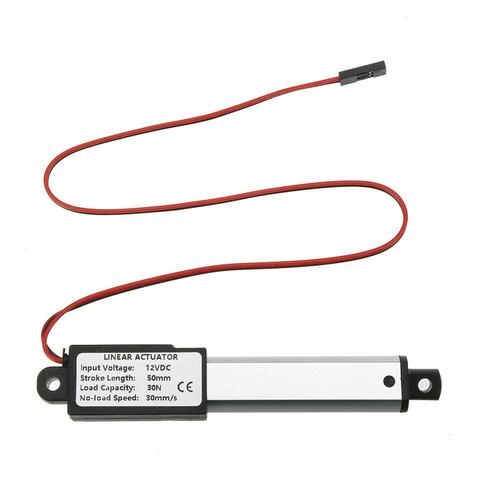 (15Mm/S) 9.5-15-30Mm/S Dc 12V 50Mm Stroke Mini Electric Linear Actuator Motor Aluminum Alloy Linear Actuators Linear Motor Telescopic Rod Lifter 3654659420459
