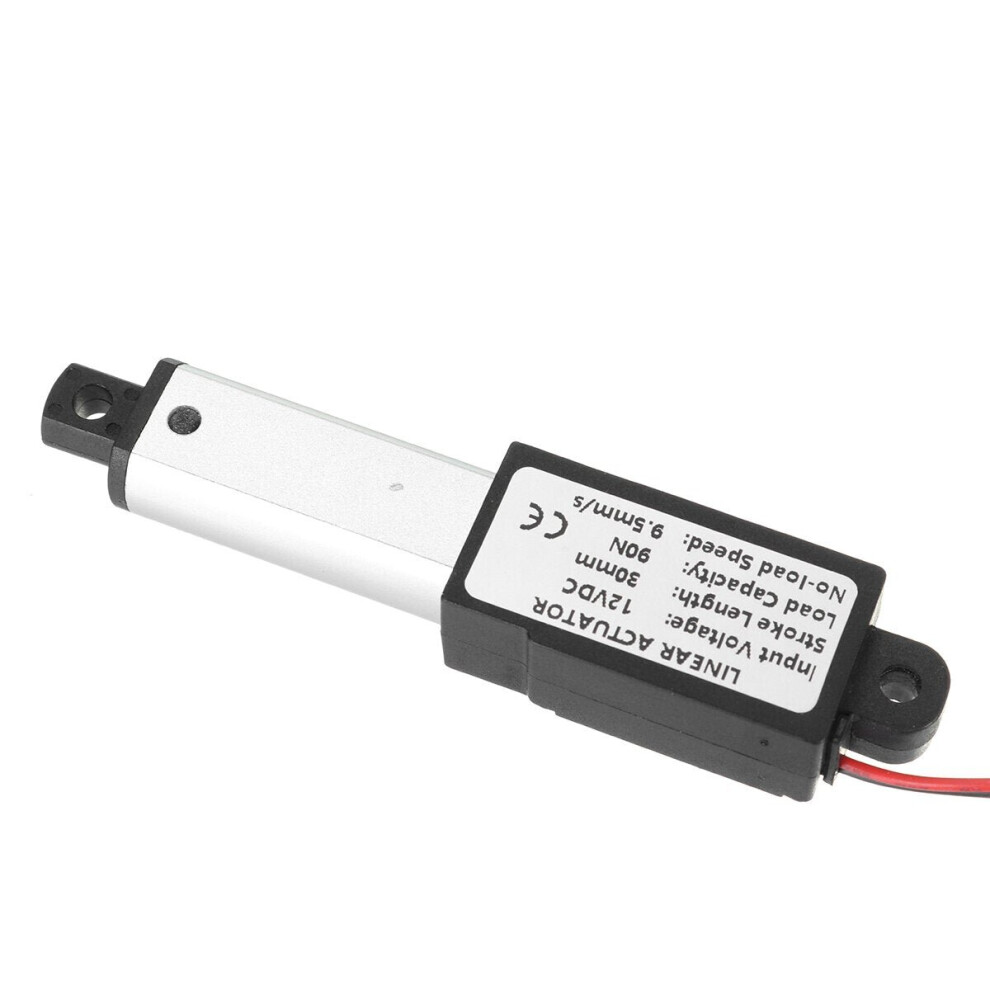 (9.5Mm/S) 9.5-15-30Mm/S Dc 12V 30Mm Stroke Mini Electric Linear Actuator Motor Aluminum Alloy Linear Actuators Linear Motor Telescopic Rod Lifter 3654659382016
