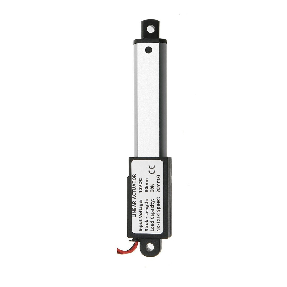 (9.5Mm/S) 9.5-15-30Mm/S Dc 12V 50Mm Stroke Mini Electric Linear Actuator Motor Aluminum Alloy Linear Actuators Linear Motor Telescopic Rod Lifter 3654659382191