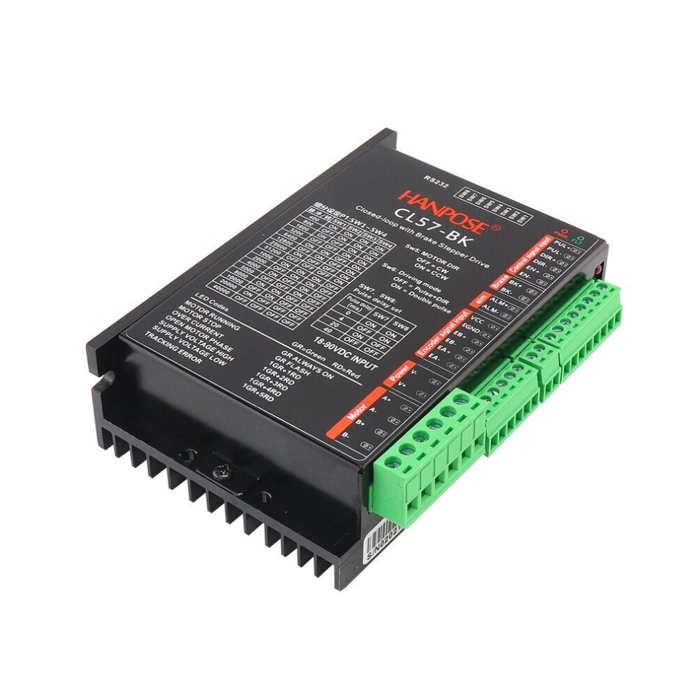(Cl57-Bk Drive) Permanent Magnet Brake Closed-Loop Stepping Motor Servo Motor 4.0A 2.2N.m 57 Stepper Motor Nema23 3654659395023