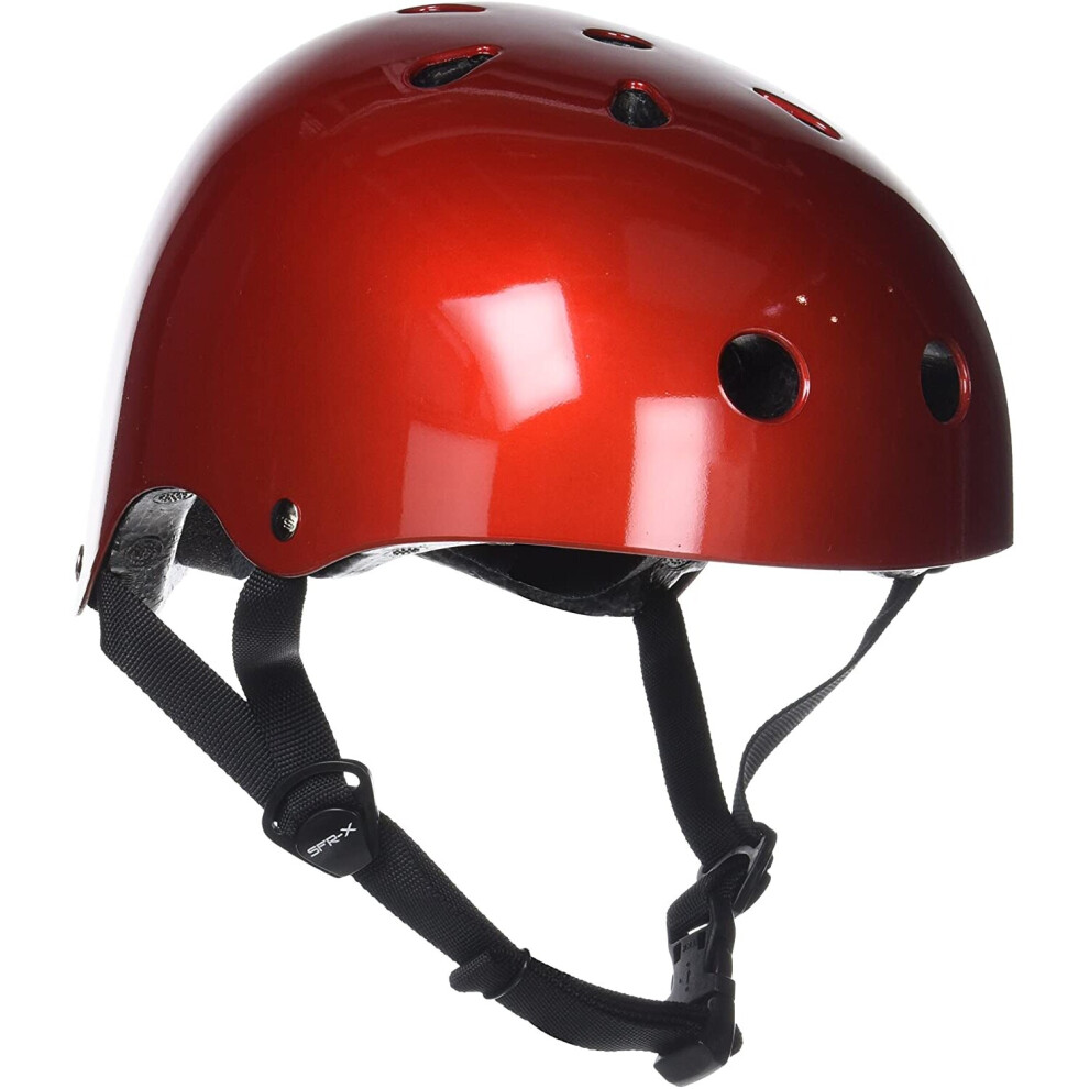 SFR Unisex adult Essentials Helmet, Red (Metallic Red), L/XL 57-59cm-image-OPC-P92G6KZ-NEW